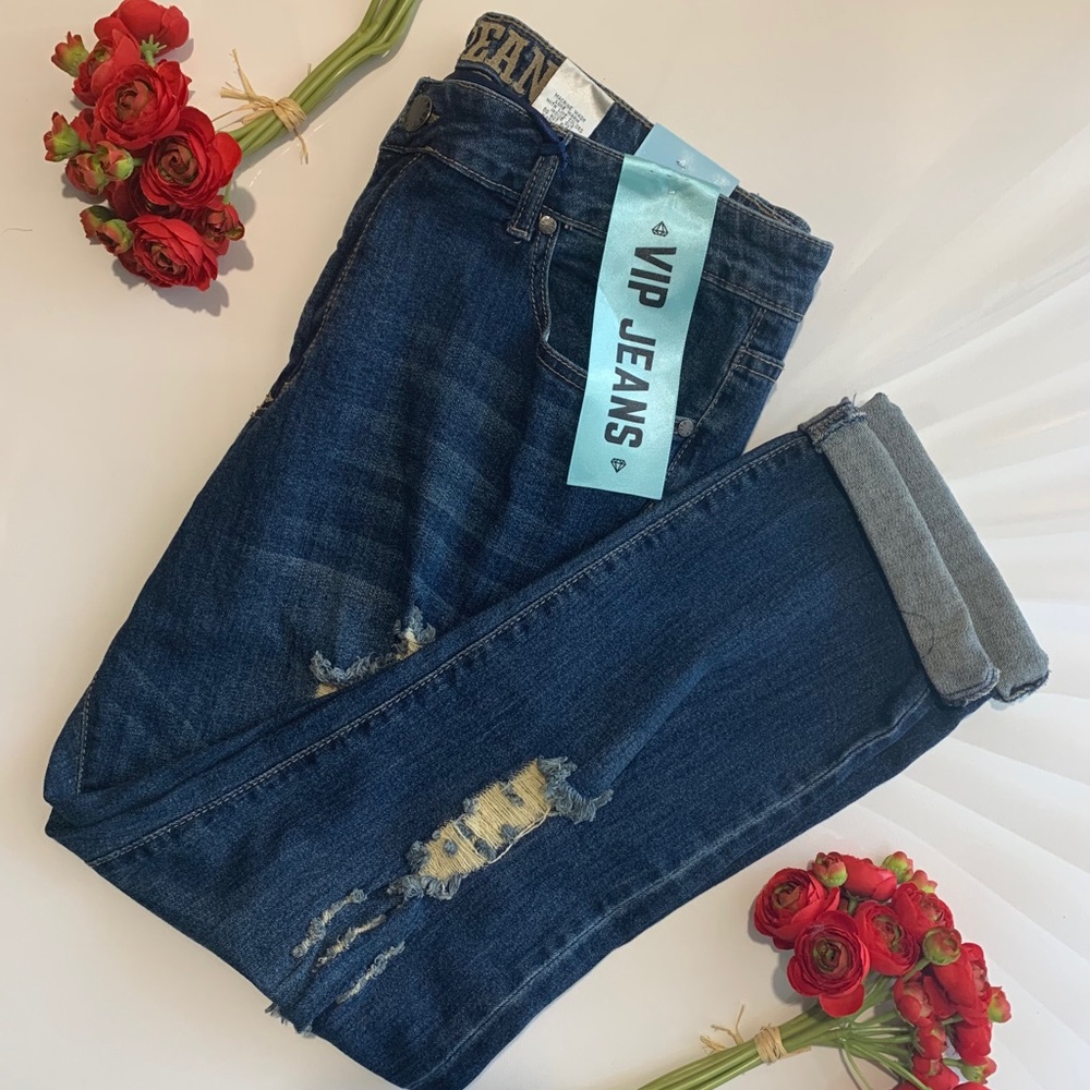 VIP jeans rolled cuff distressed 18/19